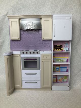 Vintage Barbie Doll 2 Sided Kitchen And Bedroom Dollhouse Wall