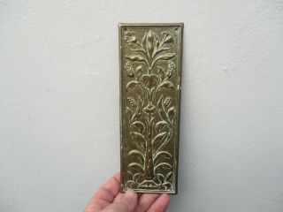 An Art Nouveau Brass Door Finger Plate C1900