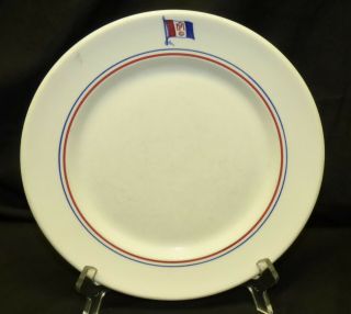 Antique Pickands Mather Interlake Steamship Dinner Plate W/ Flag By Walker China