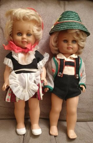Vintage Schildkrot Sleep Eyes Dolls 11 " Tall 1960 