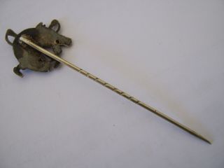 Rare Antique Victorian Silver Stick Pin Brooch Horse Head Equestrian 4