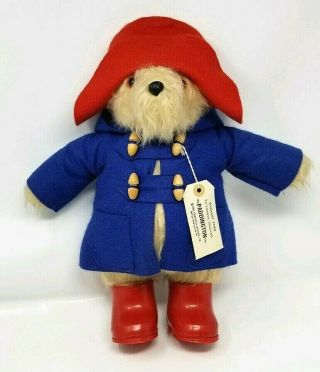 Paddington Bear 16 " Plush Red Boots & Hat Vtg 1981 80s Eden Toys Stuffed Animal
