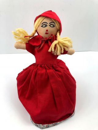 Vintage Topsy Turvy Little Red Riding Hood Wolf Flip Reverse Doll Rag 3 In 1