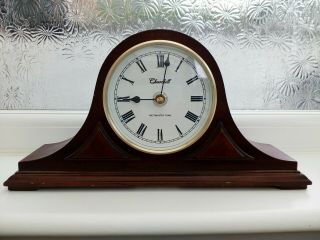 Churchill Napoleon Hat Westminster Chimes Wooden Mantle Clock