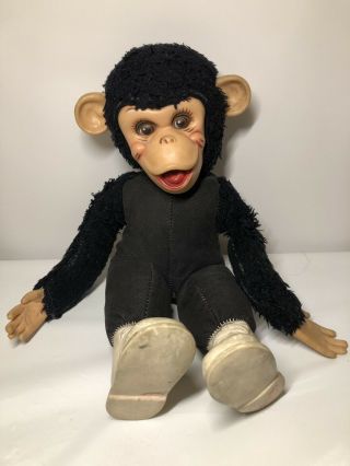 Vintage The Rushton Company Monkey Plush 15”