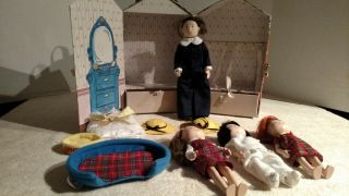 Vintage Madeline Paris Doll House,  Clothes,  Toy Case Travel Carry Set 1999 Retro
