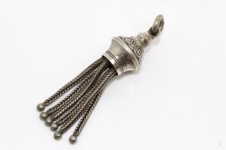 A Lovely Antique Victorian Sterling Silver 925 Tassel Pendant 13992