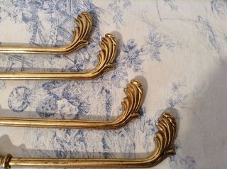 Two Pairs Vintage French Curtain Tie Backs - Acanthus Leaf (p50)