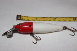 Vintage Creek Chub Small Spinning Size Pikie Red Head White 2 1/4 "