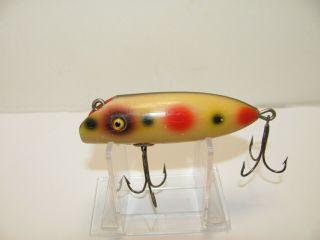 South Bend Babe Oreno Lure With Glass Eyes In Strawberry Spot Color