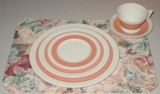 Rare Discontinued Antique Lenox China 3 Step Coral Bread & Butter Plate