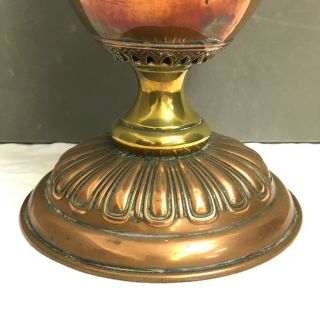 Rare Victorian Ornate Repousse BRASS & COPPER OIL LAMP Martin’s Patent 4