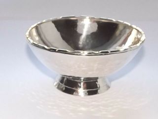 Early 20th Century Art & Crafts Celtic Hammered Silver Plated Bowl Stamped J D M