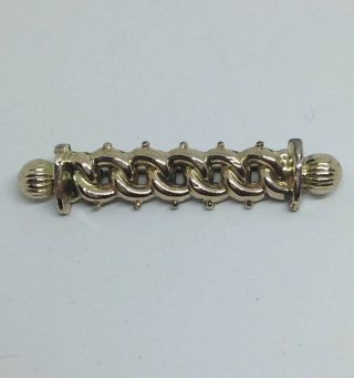 Antique Rolled Gold Suffragette Chain Link Brooch Pin