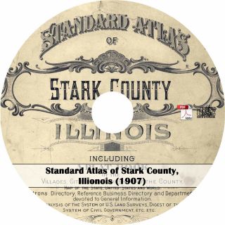 1907 Atlas Of Stark County,  Illinois - Directory History Plat Book Maps On Cd