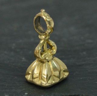 Georgian 15ct Gold ' Peace to my Friend ' Rock Crystal Intaglio Seal Pendant Fob 3