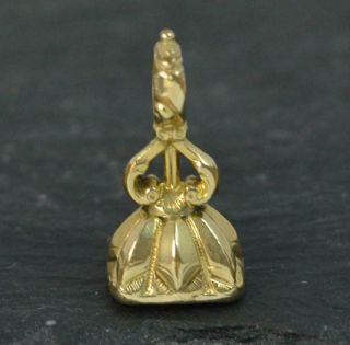 Georgian 15ct Gold ' Peace to my Friend ' Rock Crystal Intaglio Seal Pendant Fob 4