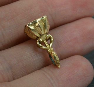 Georgian 15ct Gold ' Peace to my Friend ' Rock Crystal Intaglio Seal Pendant Fob 6