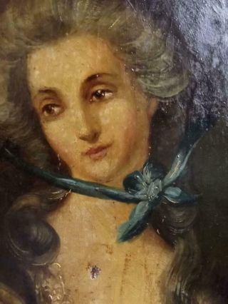 Antique FRENCH ROMANTIC Early 19th Century Portrait of Lafy & Dove - Restoration 6
