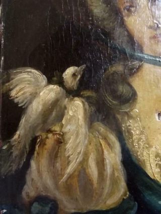 Antique FRENCH ROMANTIC Early 19th Century Portrait of Lafy & Dove - Restoration 7