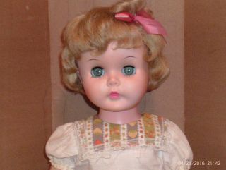 Vintage 23 1/2 In.  Soft Vinyl/plastic/ Jointed Girl Doll Marked U 14