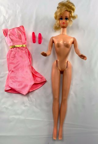 Vintage Barbie 1971 - 72 Growin Pretty Hair Doll 1144 W/original Outfit