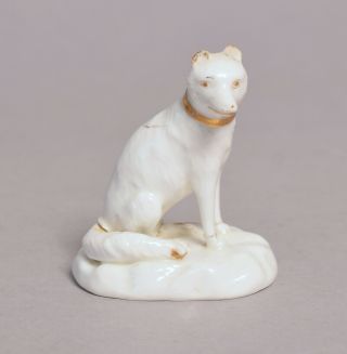 An Uncommon Antique Early Derby Porcelain Figure Of A Fox C.  1830