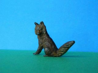 GEORG HEYDE VINTAGE PRE WAR 1930s HOLLOW CAST COLD PAINTED LEAD SITTING FOX 3