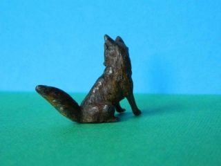 GEORG HEYDE VINTAGE PRE WAR 1930s HOLLOW CAST COLD PAINTED LEAD SITTING FOX 5