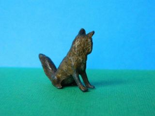 GEORG HEYDE VINTAGE PRE WAR 1930s HOLLOW CAST COLD PAINTED LEAD SITTING FOX 6