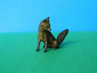 GEORG HEYDE VINTAGE PRE WAR 1930s HOLLOW CAST COLD PAINTED LEAD SITTING FOX 8