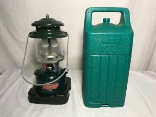 Vintage Coleman Outodoor Lantern Green Model 288a Double Mantel W/ Hard Case