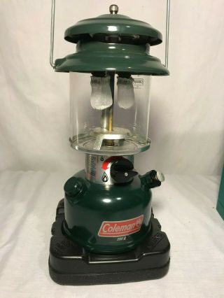 Vintage Coleman Outodoor Lantern Green Model 288A Double Mantel w/ Hard Case 2