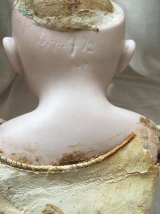 Antique German Kestner 154 Doll Head Plaster Pate TLC Body Estate Find 4