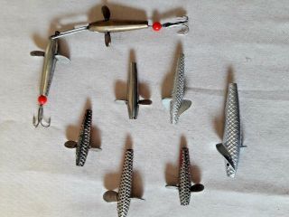Selection 8 Vintage Hardy Devon Baits/lures Some