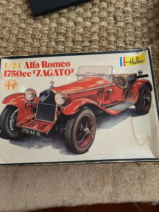 Vintage Heller 1 / 24 Scale Alfa Romeo 1750 Cc Zagato Classic Sport Car