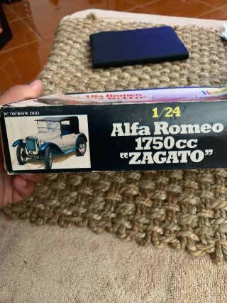 vintage heller 1 / 24 scale alfa romeo 1750 cc ZAGATO classic sport car 2
