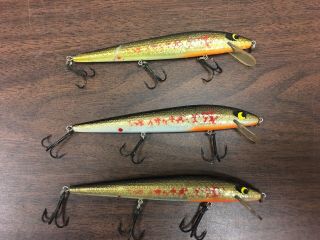 3 VINTAGE SMITHWICK ROGUE Unknown Color RATTLING FISHING LURE Suspending Bass 2