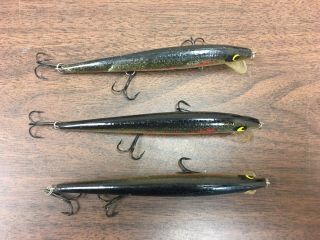 3 VINTAGE SMITHWICK ROGUE Unknown Color RATTLING FISHING LURE Suspending Bass 5