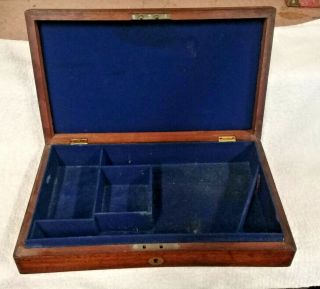 Antique Hand Crafted Solid Wood Storage Lock Box For Gun Without Key