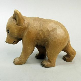 Lovely Old Black Forest Carved Figure Of A Bear Walking C.  1920
