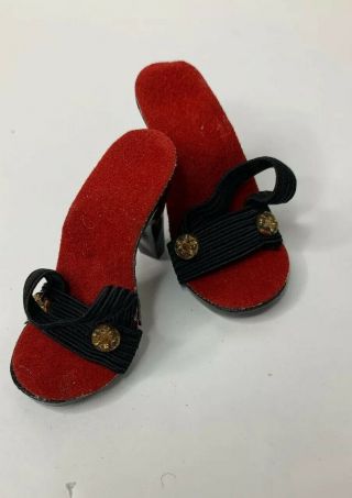Madame Alexander Cissy Miss Revlon Vintage Heels Shoes Black/red