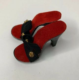 Madame Alexander Cissy Miss Revlon Vintage Heels Shoes Black/Red 4