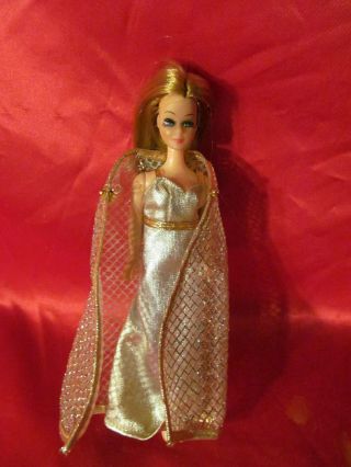 Vintage Dawn Doll Gold & Silver Gown & Jacket S11a