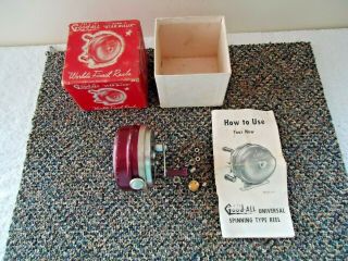 Vintage Good All Model 17 Star Delux Fishing Reel For Repair Or Parts
