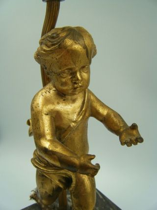 Antique C18th Century French Gilded Bronze - Ormolu - Putti Cherub Type Figure. 2