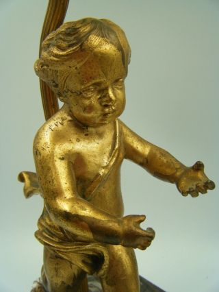 Antique C18th Century French Gilded Bronze - Ormolu - Putti Cherub Type Figure. 8