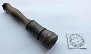 Antique Indian Wood/metal Date/hand Stamp Bhimavaram - Office/mail/post Office?