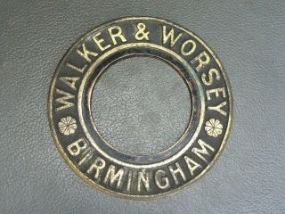Vintage Walker & Worsey Brass Safe Plaque Plate