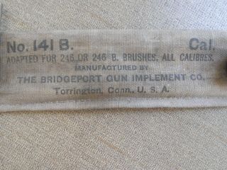 Antique Bridgeport Gun Implement Co 141B Cleaning Rod for 245 or 246,  Cloth Bag 4